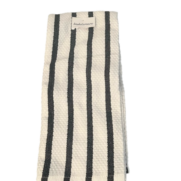 Basketweave Striped Tea Towel NWT - Picture 1 of 4